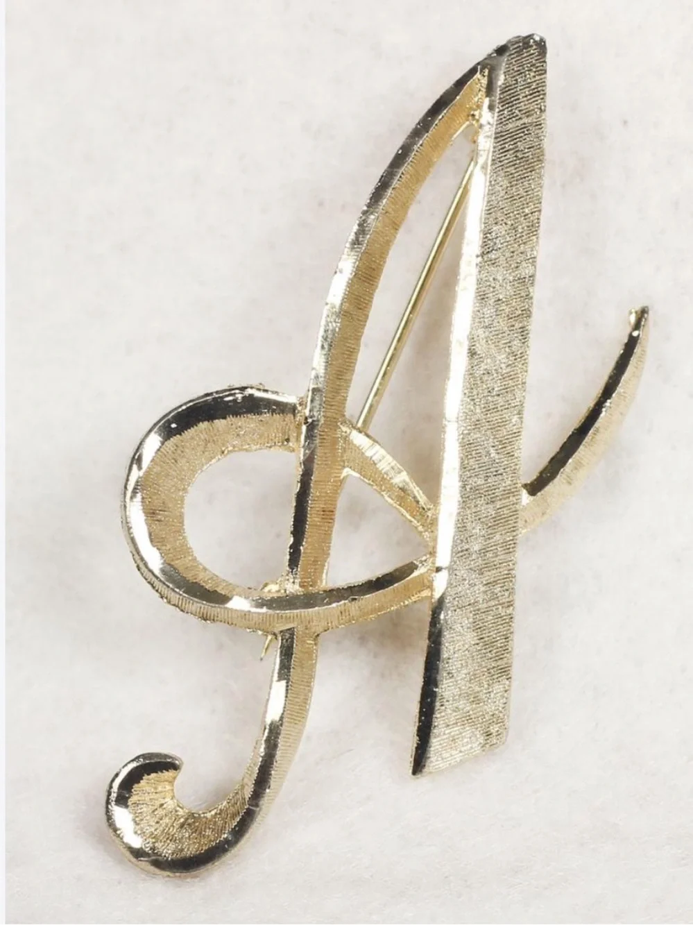 MANSELLE Vintage Gold Tone Monogram Wall Letter A